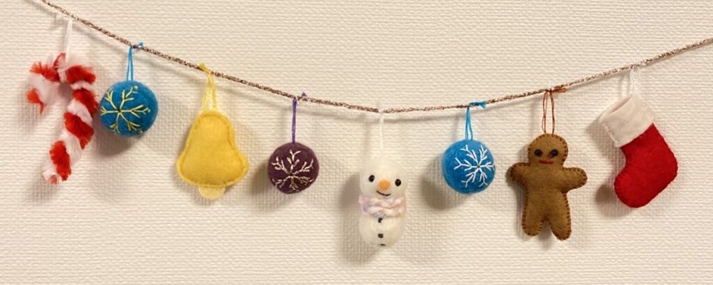 簡単な材料で作るクリスマスガーランド | nontablog
